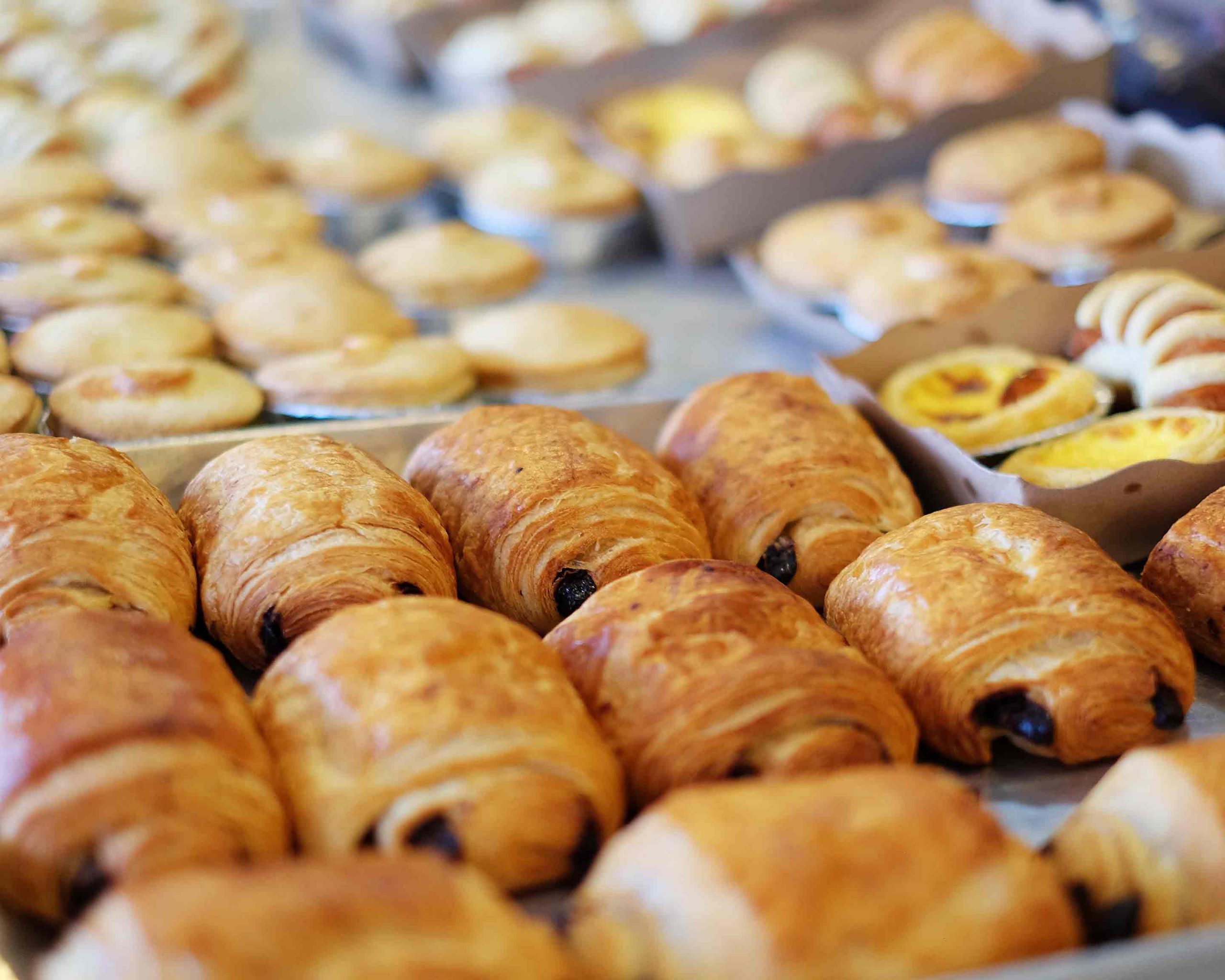 Freshly baked artisan pastries